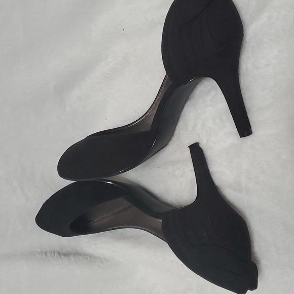 Kelly & Katie Open toe heel shoes 8 1/2 black ( Ss8 ) - Picture 4 of 6